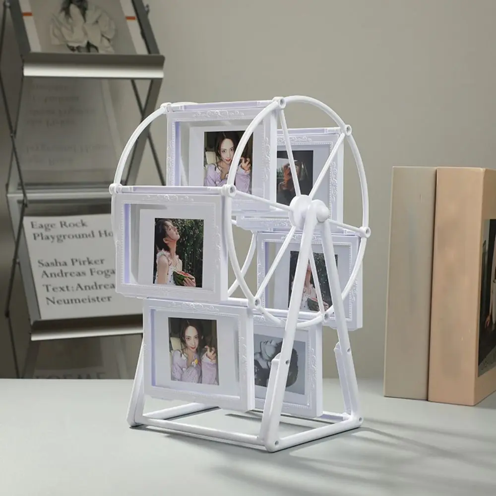 

Lightweight Rotating Windmill Photo Frame Unique Design Stable Ferris Wheel Photo Holder Simple DIY Picture Frame Birthday Gift