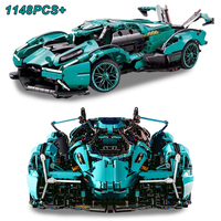 City Technical Tiffany Lamborghinis Super Racing Car Building Block Famous Vehicle Model MOC Assemble Bricks Toys For Kids Gifts