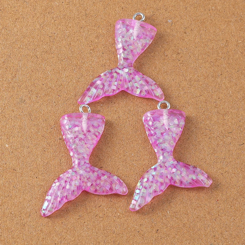 10pcs Pretty Sequin Mermaid Tail Charms Pendants for Jewelry Making Necklace Earrings DIY Women Girls Jewelry Gifts Findings view 5