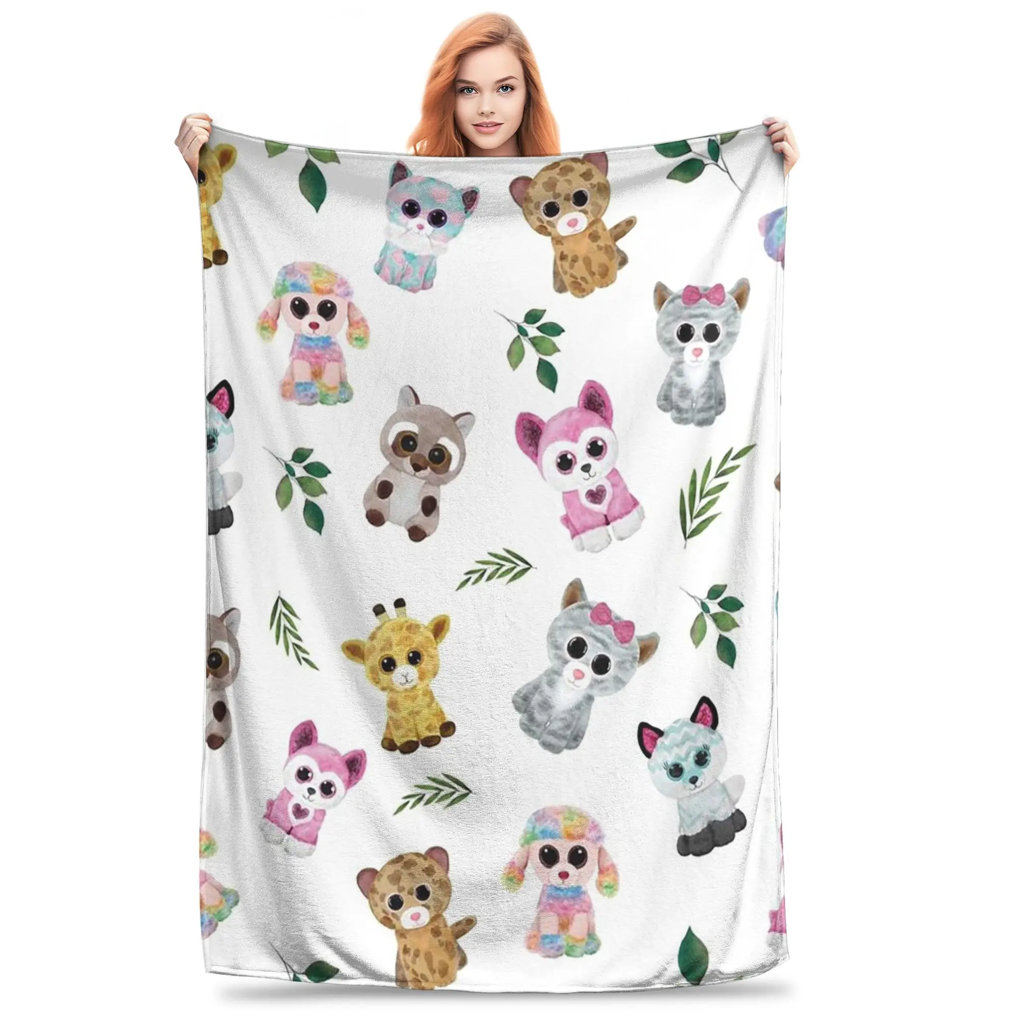 Одеяло-бини Boo, мягкое теплое фланелевое одеяло, покрывало для кровати, гостиной, пикника, путешествия, домашний диван