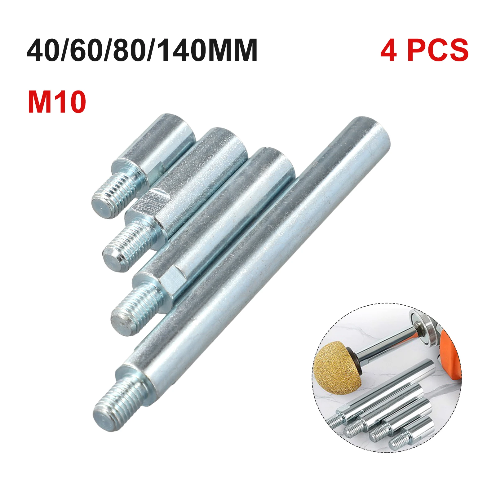 

Accessories Adapter Rod For 4Pcs Adapter Angle Grinder Extension Rod Inlaid Steel Polishing Pad Thread Connection