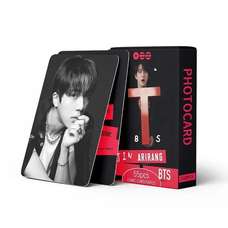 2026 Hot 55Pcs BTS Lomo Cards J-HOPE JIMIN V JUNGKOOK HD Photocards Kpop Idol Photo Cards Fans Collection Gift Postcard