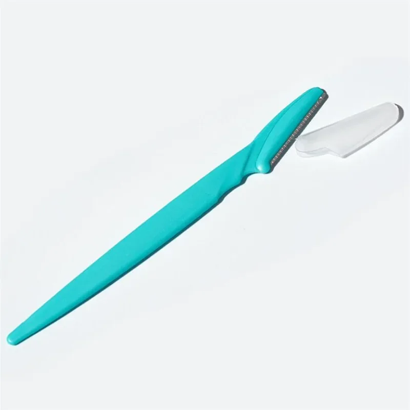 10개입 눈썹 제모기 안전 칼 메이크업 스크래퍼 눈썹 트리머 블레이드 여성용 얼굴 면도기 휴대용