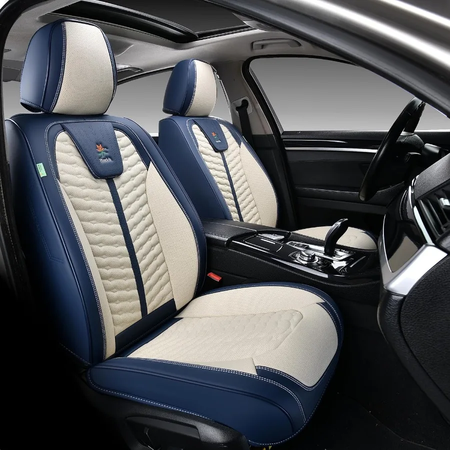 

Front Seat Covers Leather Seat Covers for Cars Universal Fit 2PCS Waterproof Car Seat Protector Accessories for Trucks SUV Seda