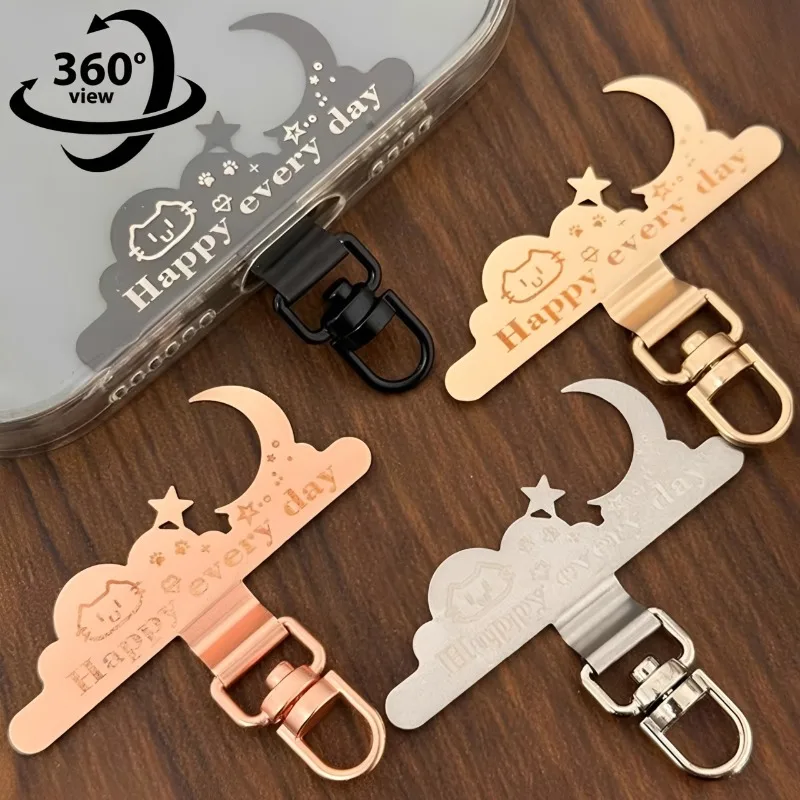 1/2/4 Stück Handy-Lanyard-Patches, Anti-Verlust-Ersatz-Handyhalterungen, Metallische Niedliche Handy-Lanyard-Clips