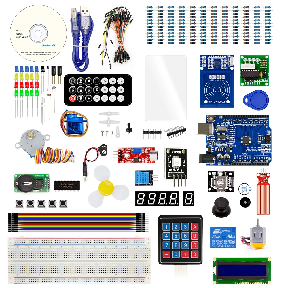 KUONGSHUN STEM Complete Starter Kit For Arduino UNO r3 Starter Kit Electronics Projects Support Programming