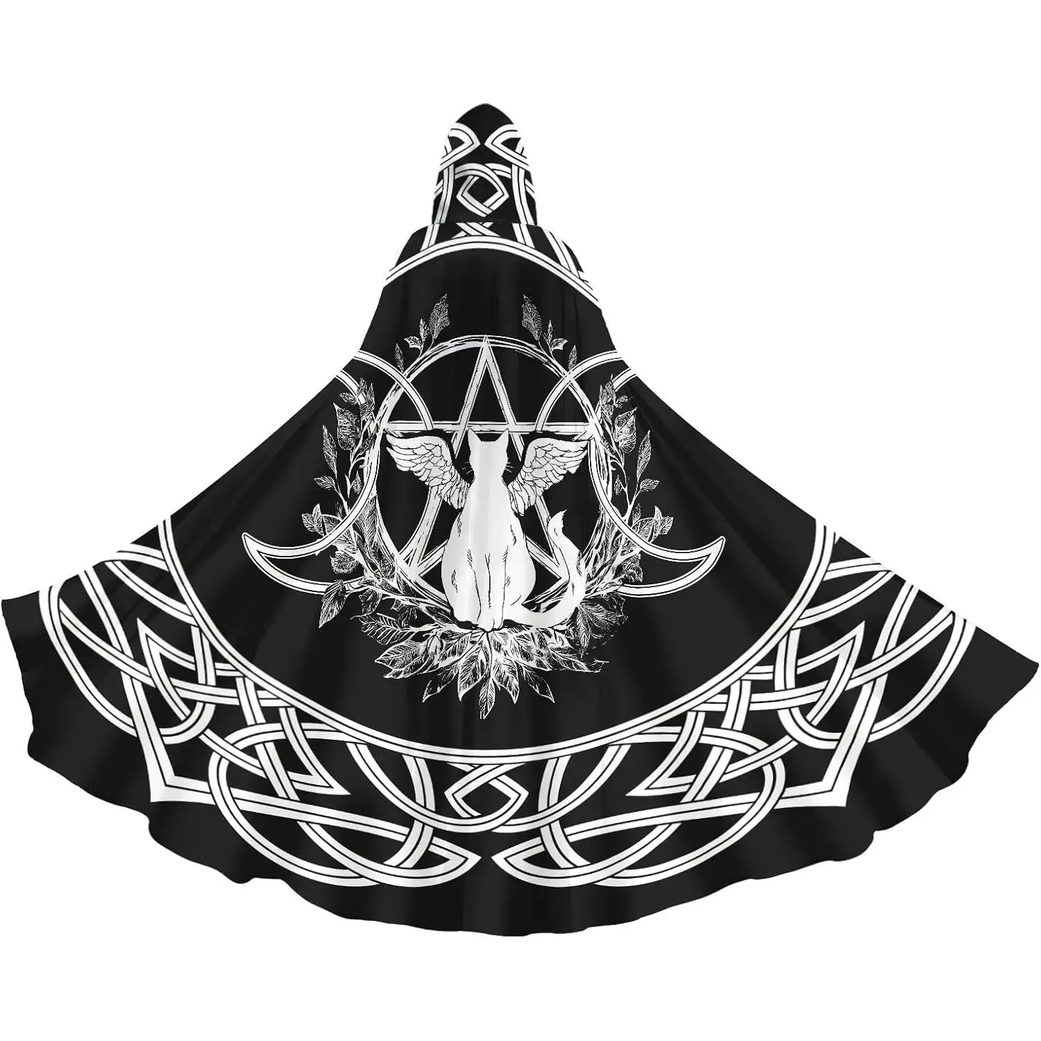 

Halloween Hooded Cloak For Men Women Robe Cape With Hood Medieval Cosplay Wizard Witch Costumes
