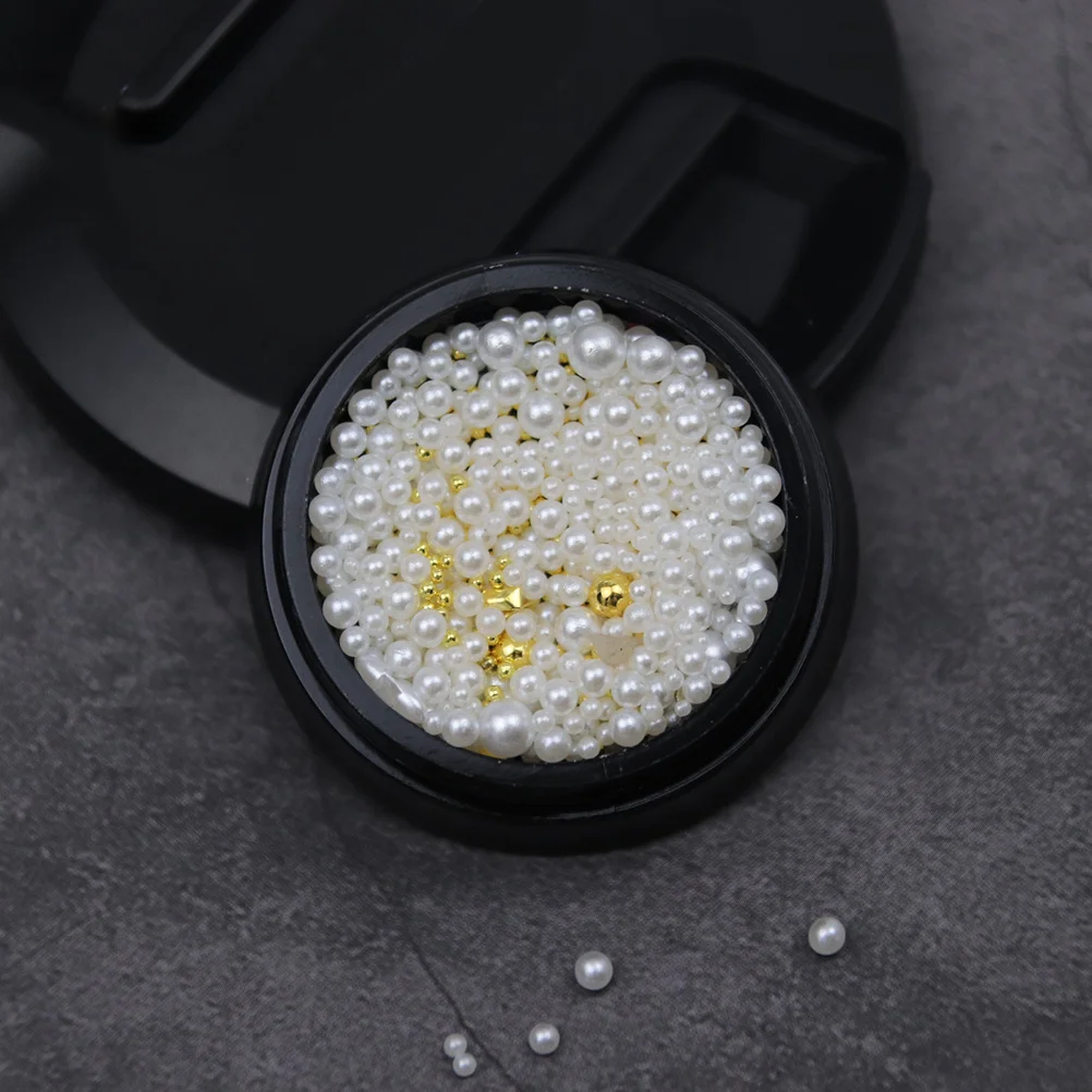 

4Pcs Nail Beads Decoration Set Rose Gold Golden Silver Black Multipurpose DIY Accessories for Nails Clothes Bags Shoes