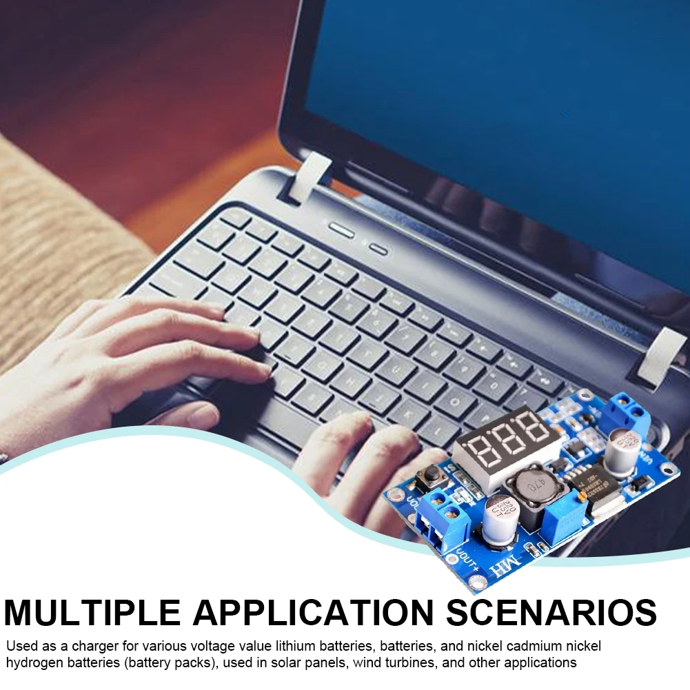 Module régulateur réglable Buck LM2596 DC-DC, 4.5-40V à 1.25-37V DC-DC, Module d'alimentation abaisseur 3A avec voltmètre LED