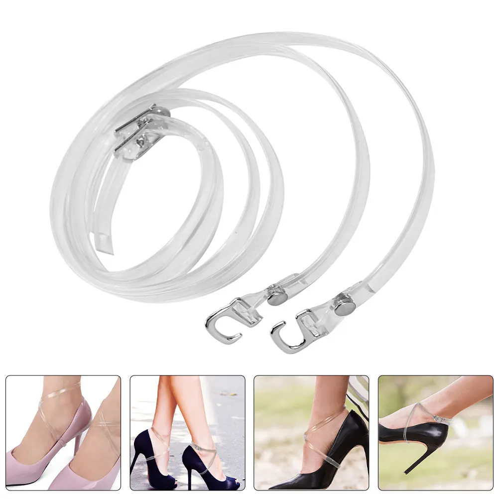 

4 пары невидимых ремешков для туфель на высоком каблуке, прозрачные, противоскользящие, с перекрестным дизайном, регулируемые, съемные, надежные, для женщин