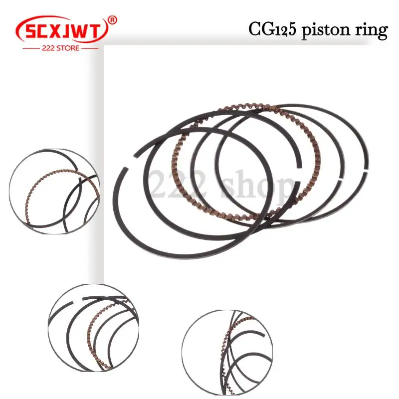 

For Connecting Rods Piston Rings CG125 Piston Ring Auto Parts Accessories for Motorcycle Engine Systems Essential Spare Parts