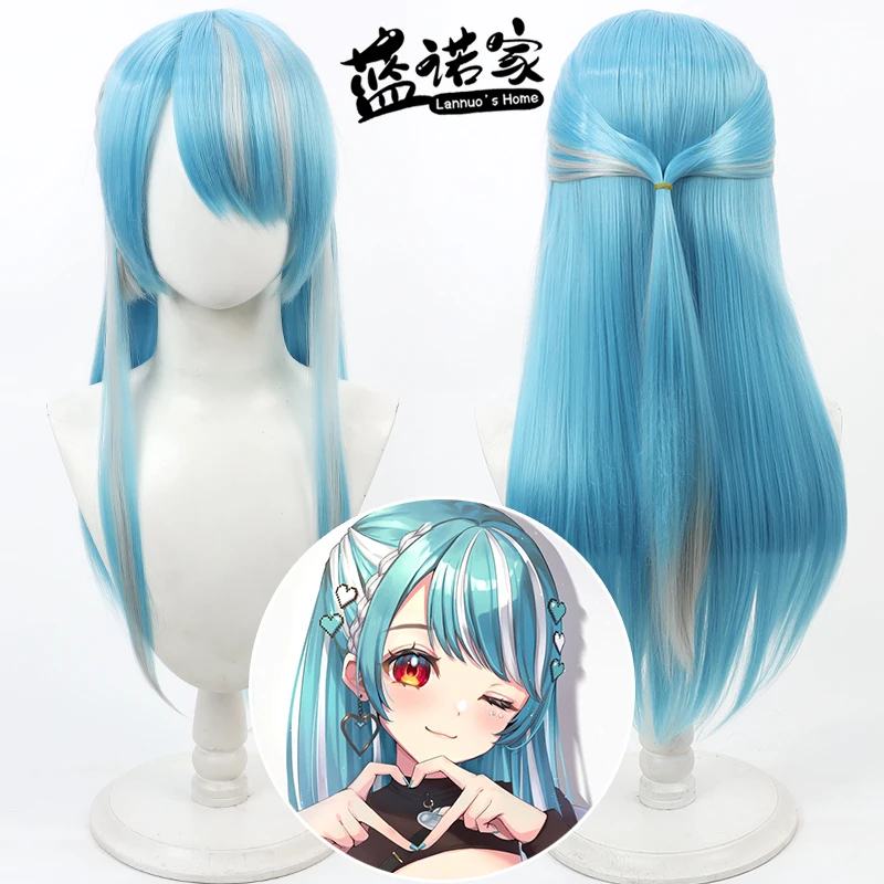 

Virtual YouTube Vtuber Kuraha Kurumu Cosplay Wig Halloween Carnival Party Props Synthetic Hair Heat Resistant Fiber + Wig Cap