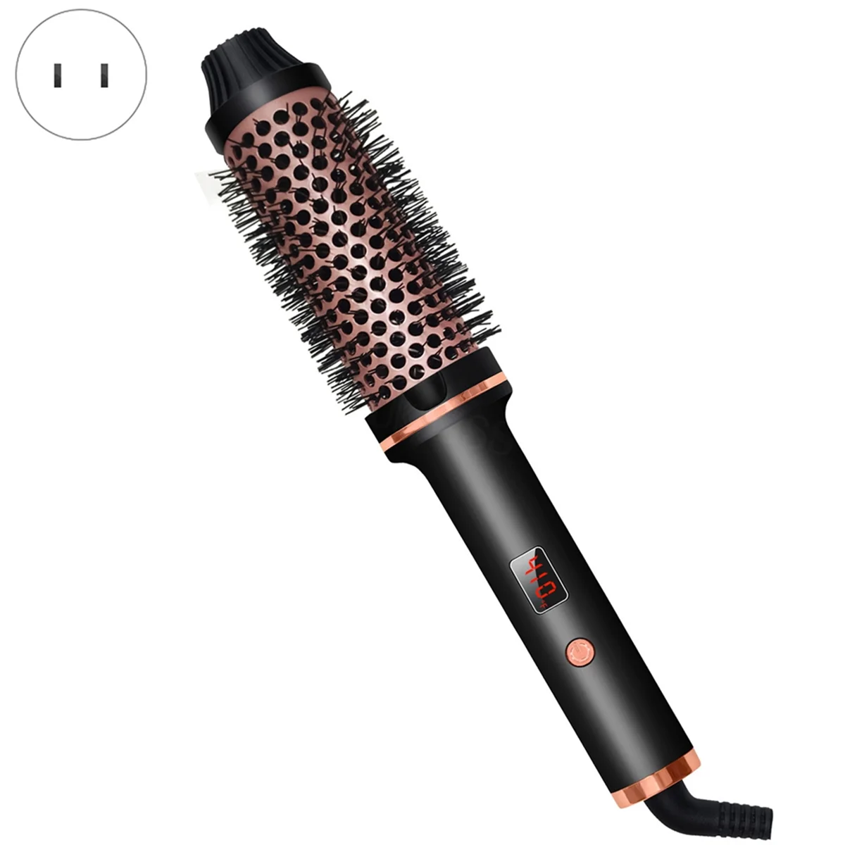 3in1 Ionic Hair Curler Straightener Professional Curling Iron Heated Hair Styling Brush Anti-Scald Thermal Brush US Plug