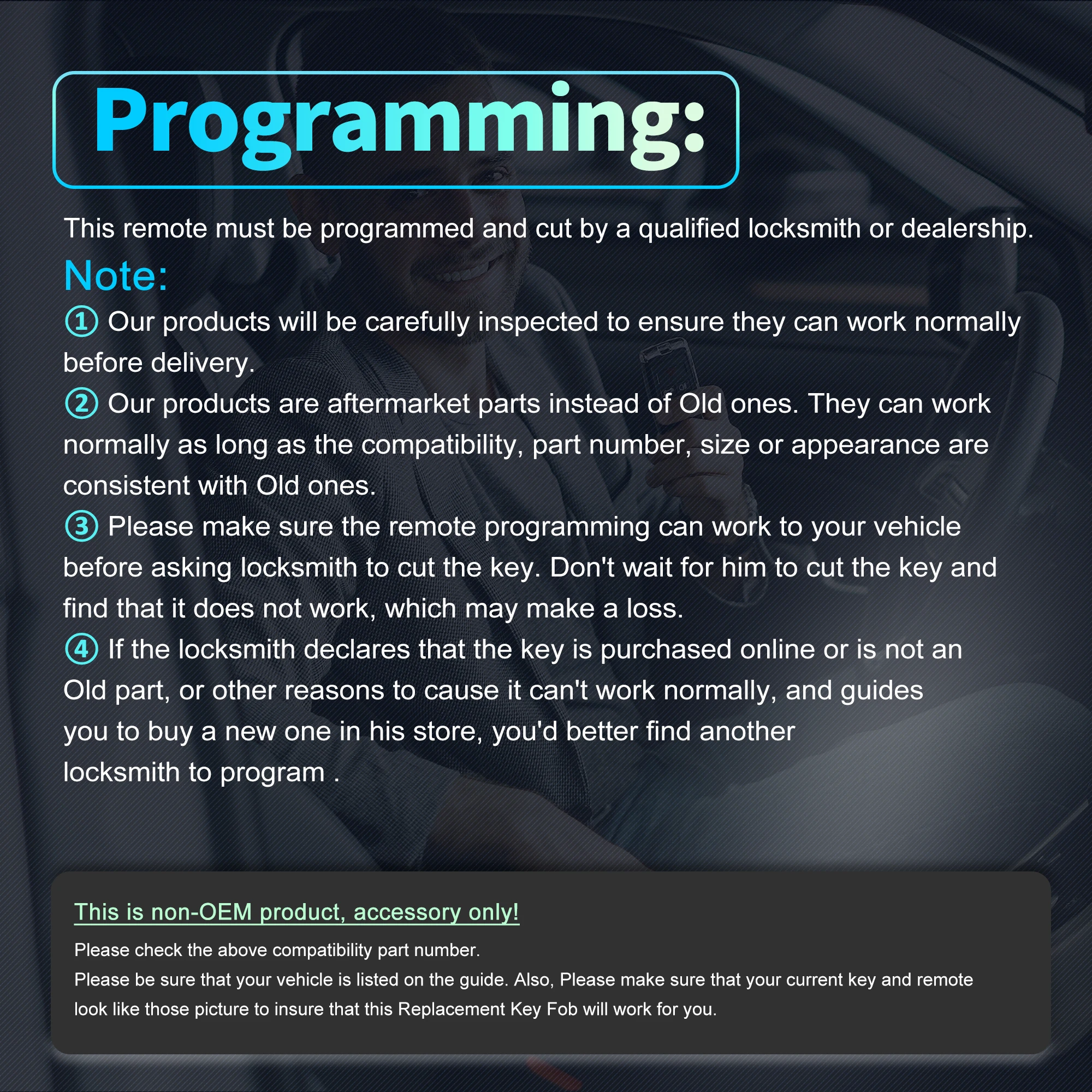 X Autohaux HYQ4ES 433 MHz Chave remota de entrada sem chave para Chevy Malibu Camaro 2021-2023