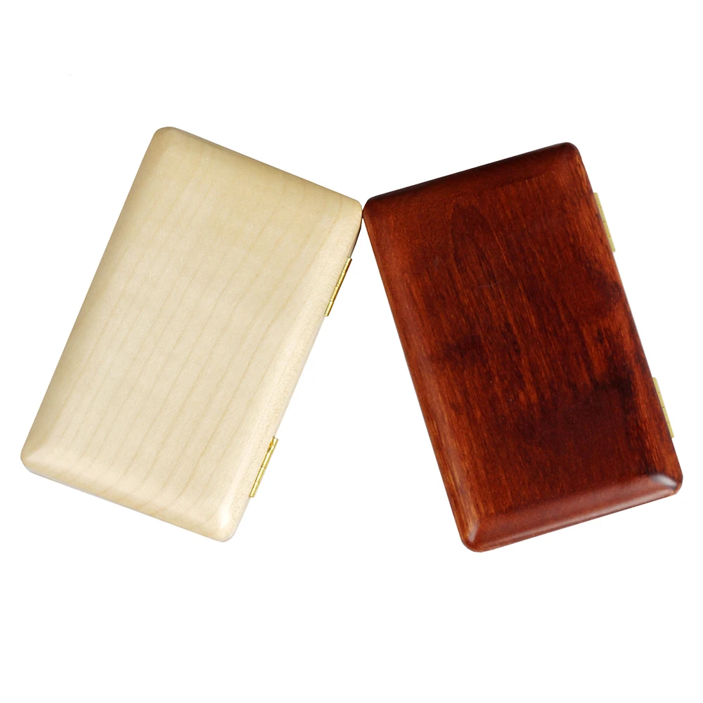 Walnut Wood Reed Storage Case Box for Tenor Alto Soprano Saxophone and Clarinet Reeds Woodwind Instrument Accessory