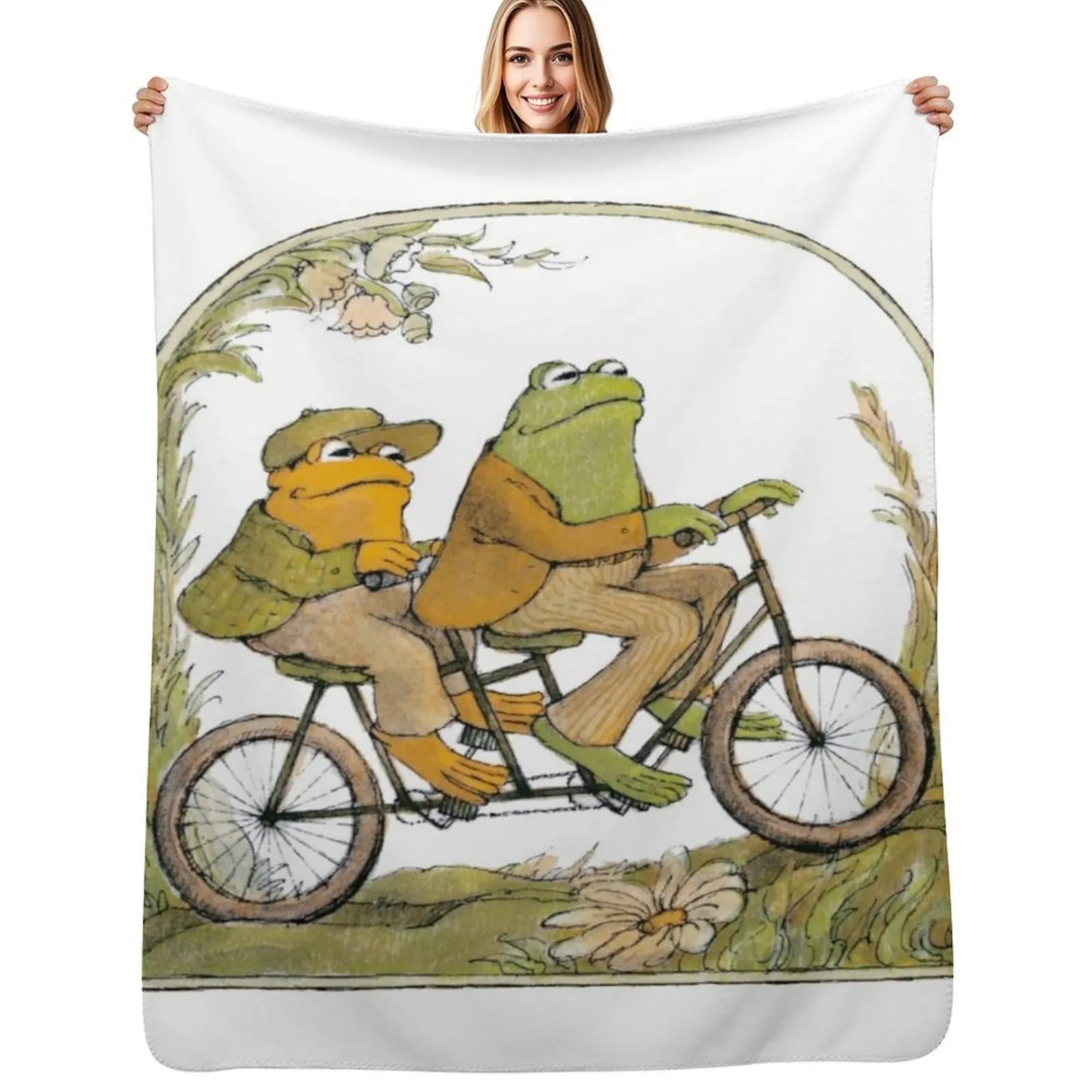 Frog and Toad Throw Blanket Cozy Throw Blanket Birthday Gift for Him Her