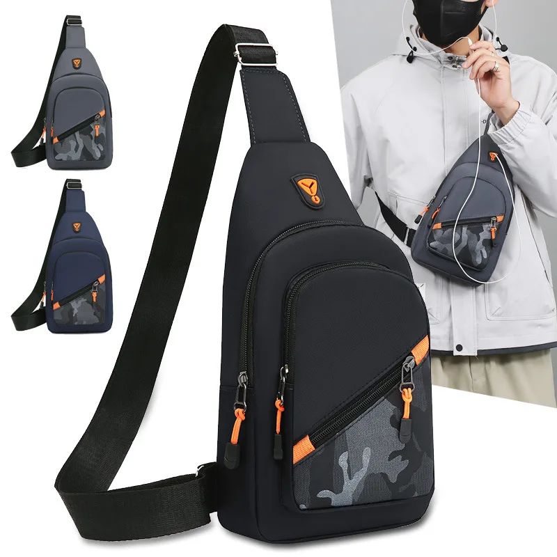 Chest Bag Men\'s 2024 New Fashion Business Leisure Shoulder Bag Multi-Functional Outdoor Crossbody Bag Waterproof Man Sling Bags