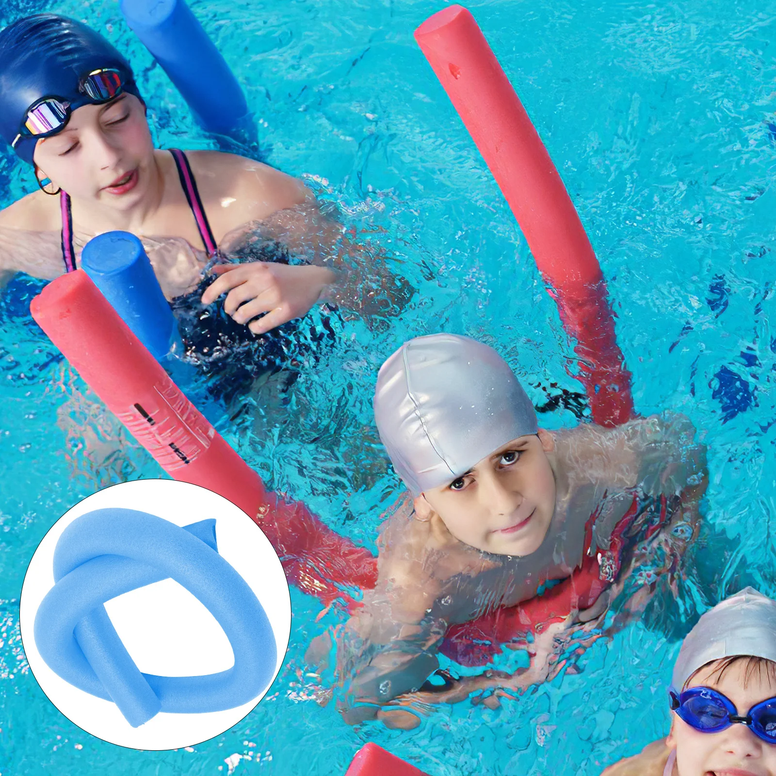 Swimming Pool Noodles Foam Floating Tool for Adults Kids Lightweight Portable Practical Multi-Purpose Swimming Accessories