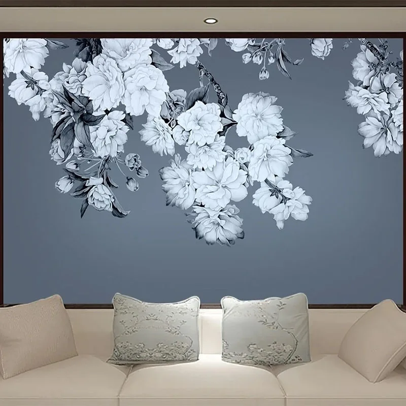 

Custom Mural Wallpaper 3D Hand-painted Chinese Style Flowers And Bird Painting Living Room TV Sofa Study Classic Papel De Parede