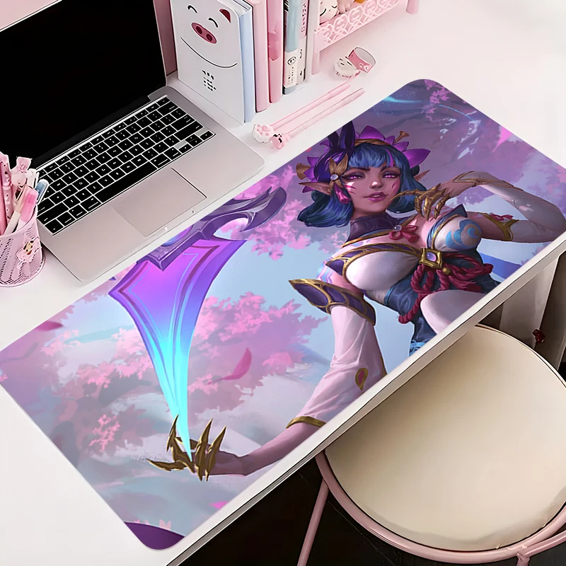

Mouse Pad Office PC Accessories Keyboard Mat Anime Pattern Anti-slip Rubber L-league Of Legends Evelynn Mousepad Gamer Desk Mat