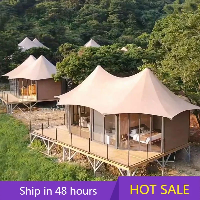 

Customized Best Selling Outdoor Camping Tent Waterproof Windproof Glamping Hotel Tents