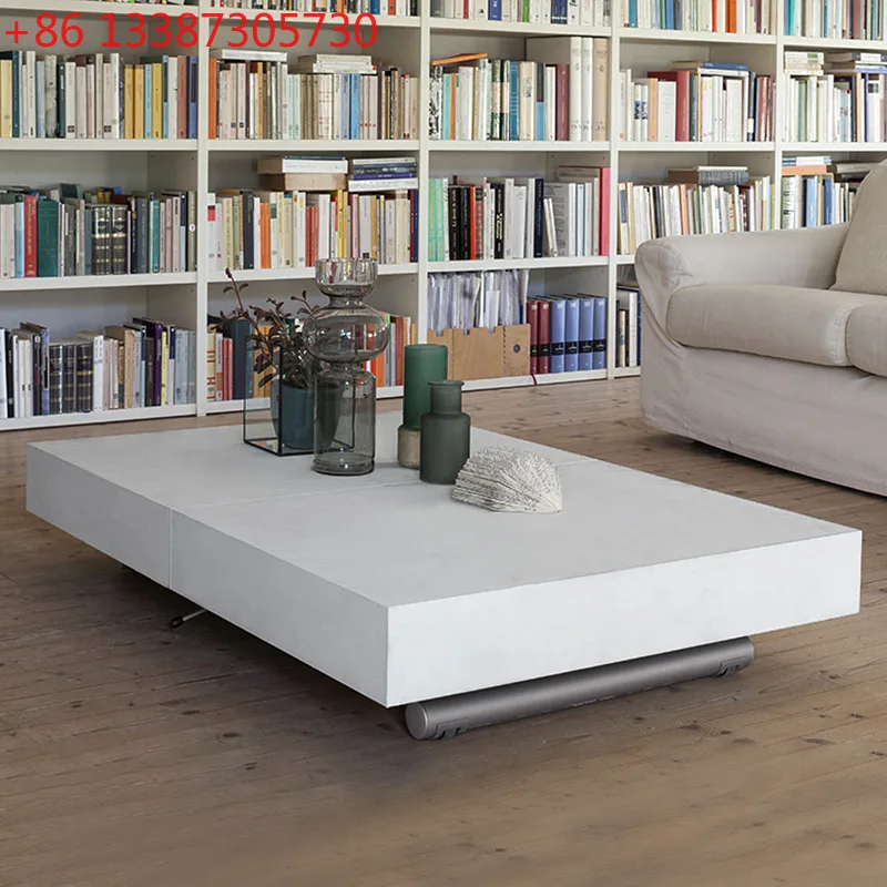 

Lifting folding retractable dining table coffee table dual-purpose integrated modern simple small apartment