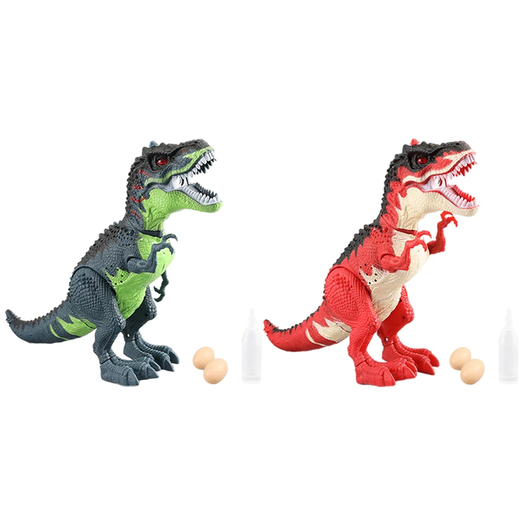 

Mechanical Electronic Walking Dinosaur Egg Laying Battery Powered Model Walking Roaring Motor Skills Tyrannosaurus for Children
