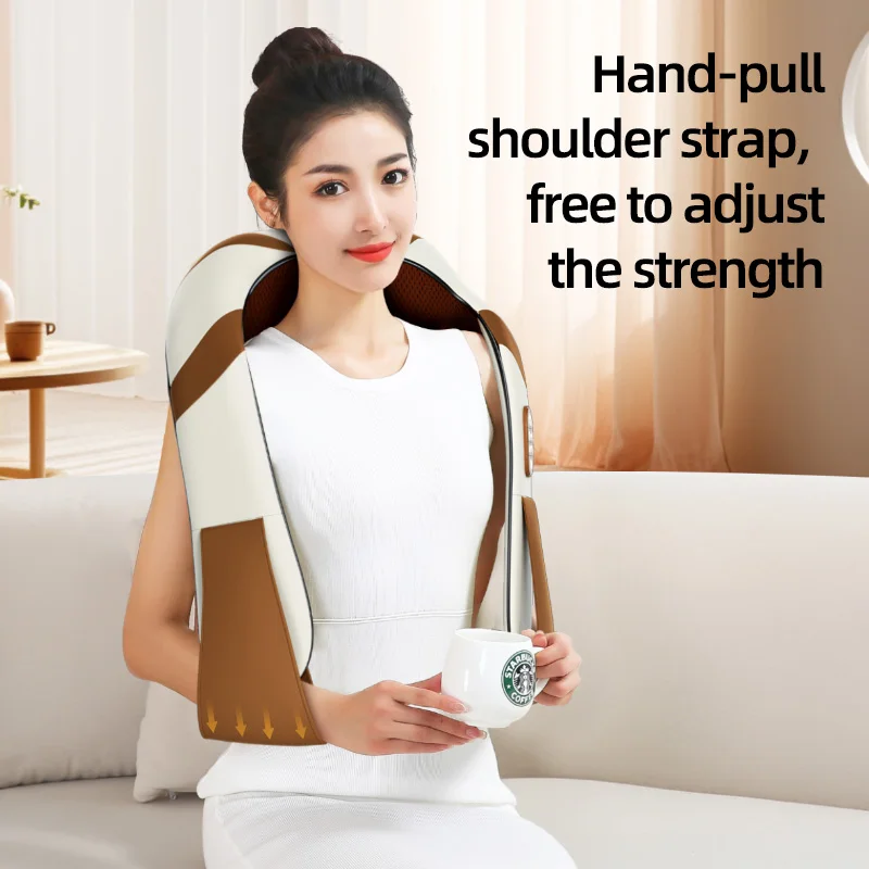 

Shoulder Massager Electric Hot Compress Shiatsu Kneading Neck Back Pain Relief Relax Gift For Home Office Use Massager Shawl