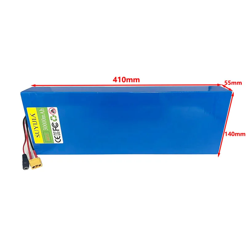60V 16S5P 30Ah 18650 Rechargeable Li-ion Battery Pack 2000W High-power with BMS for Motorcycle, Scooter, Bicycle