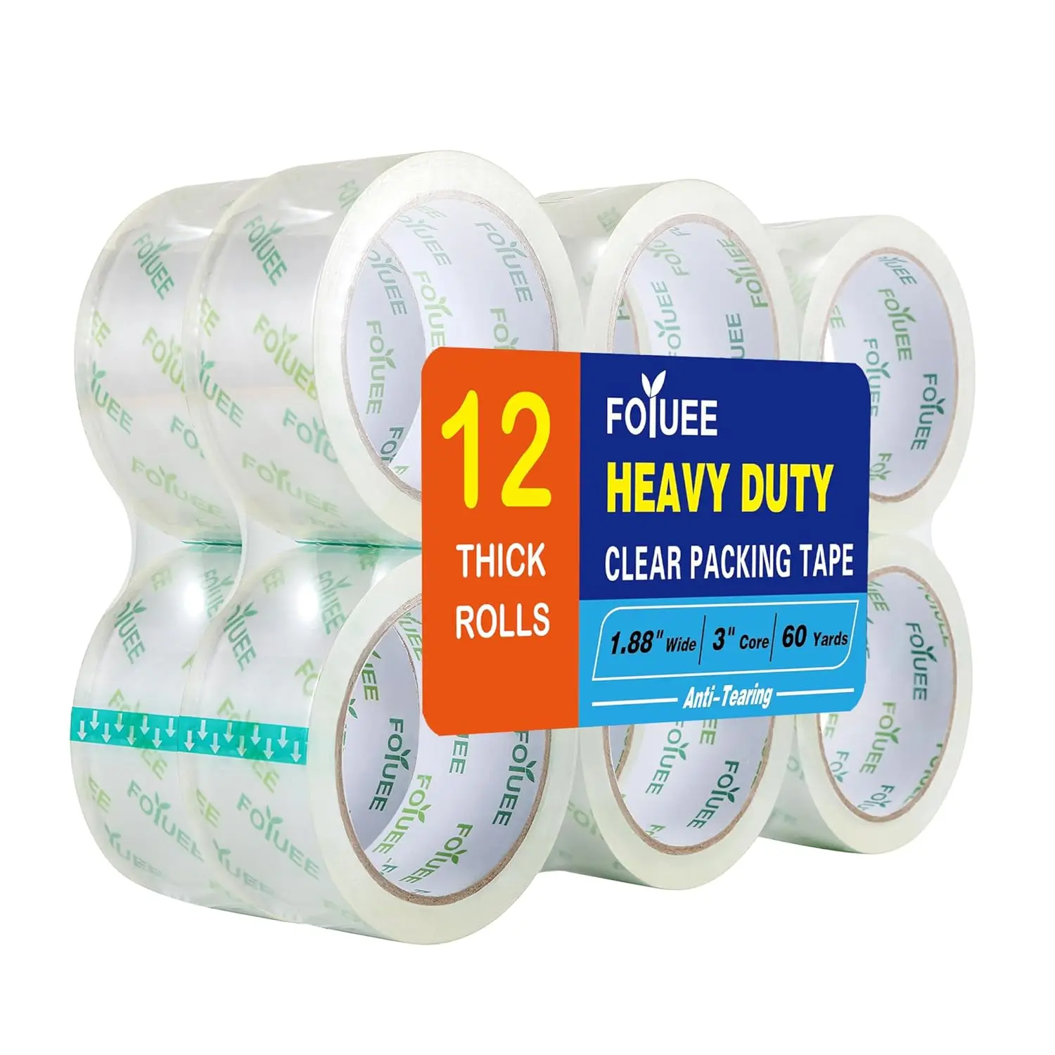 

Strong Adhesive Packaging Tape(12 Rolls) for Shipping, Moving and Storage. Clear Packing Tape, Water Base, Cry l Clear,