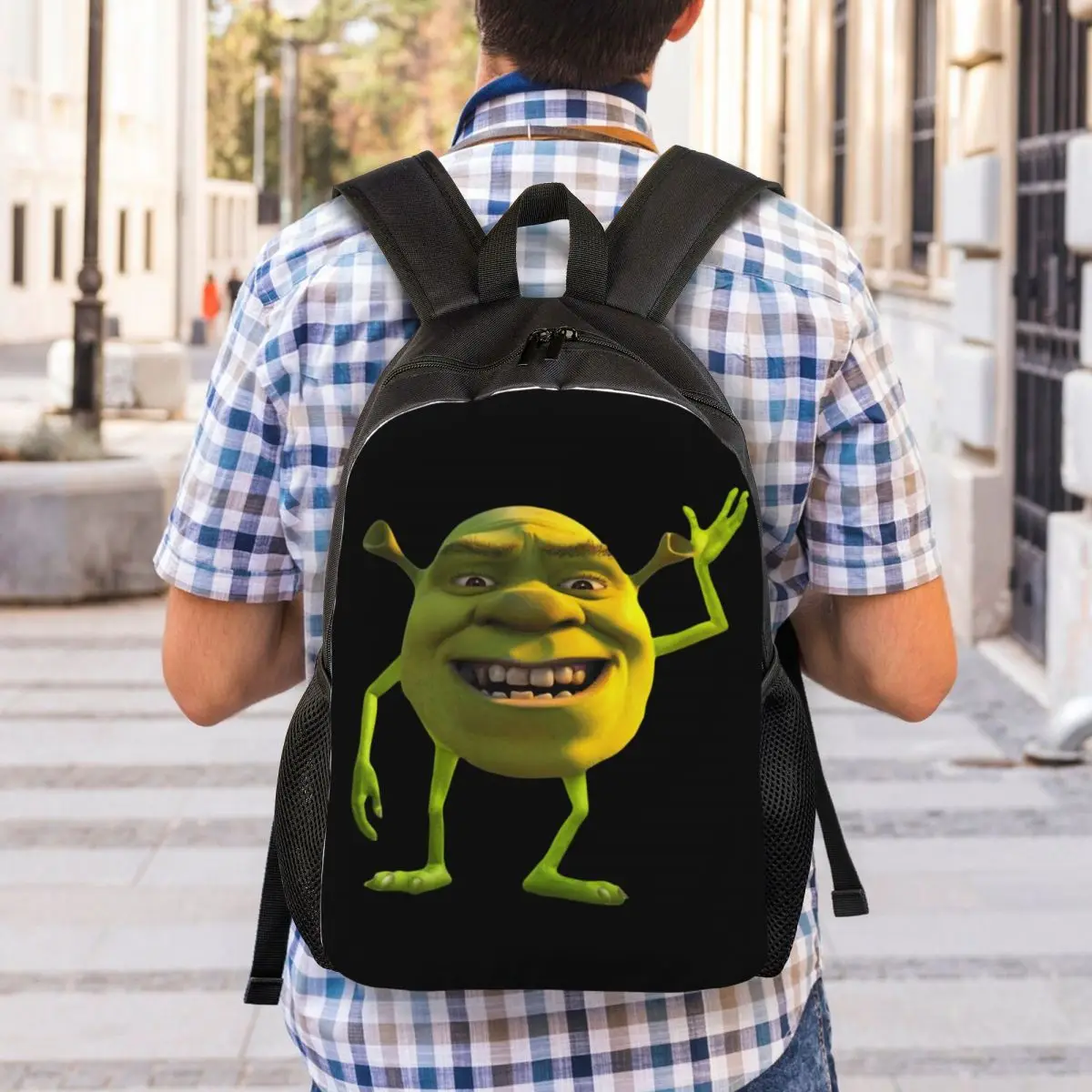 Custom Shrek Wazowski Classic Laptop Backpack Women Men Basic Bookbag for School College Students Bags