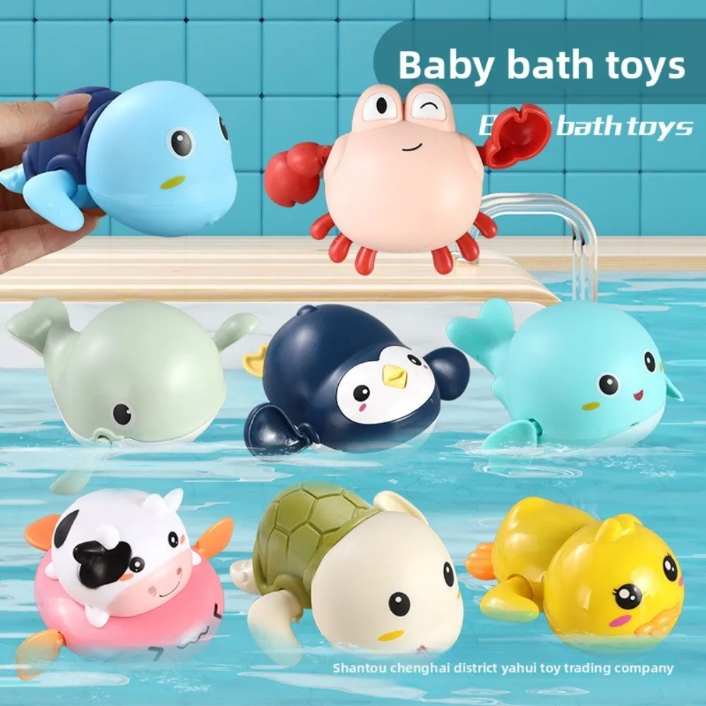 

Baby Water Play Toy Dolphin and Turtle Wind Up Bath Toy for Kids Summer Bath Time Fun Waterproof Interactive Childrens Toy