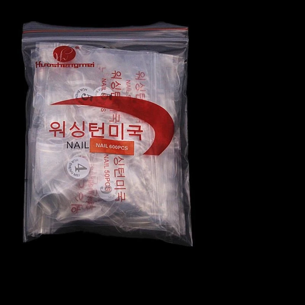 600 sztuk/paczka kwadratowy sztuczny palec u nogi akrylowy żel UV pod paznokieć sztuczne paznokcie sztuczne pełne tipsy DIY Pedicure francuskie końcówki