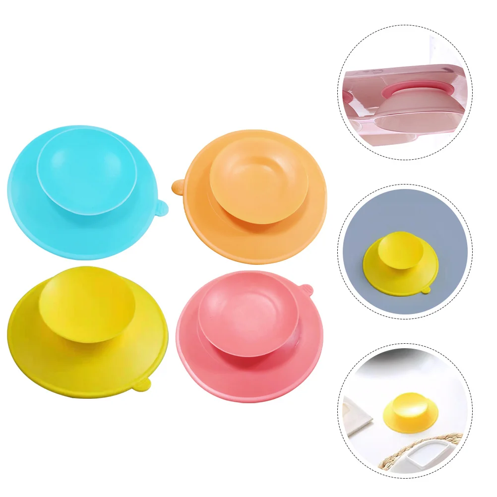 

4Pcs Baby Dish Suction Pad Anti Spill Toddler Plate Bowl Fixing Pad Detachable Suction Base Easy Clean Silicone Placemats