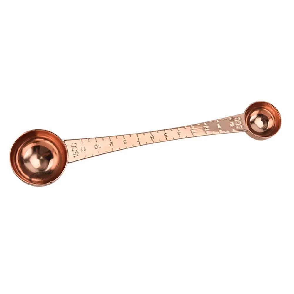 

1Pcs Measuring Spoon Stainless Steel Double-End Golden Kitchen Scale Accurate Baking Cooking Tools Golden Measuring Spoons