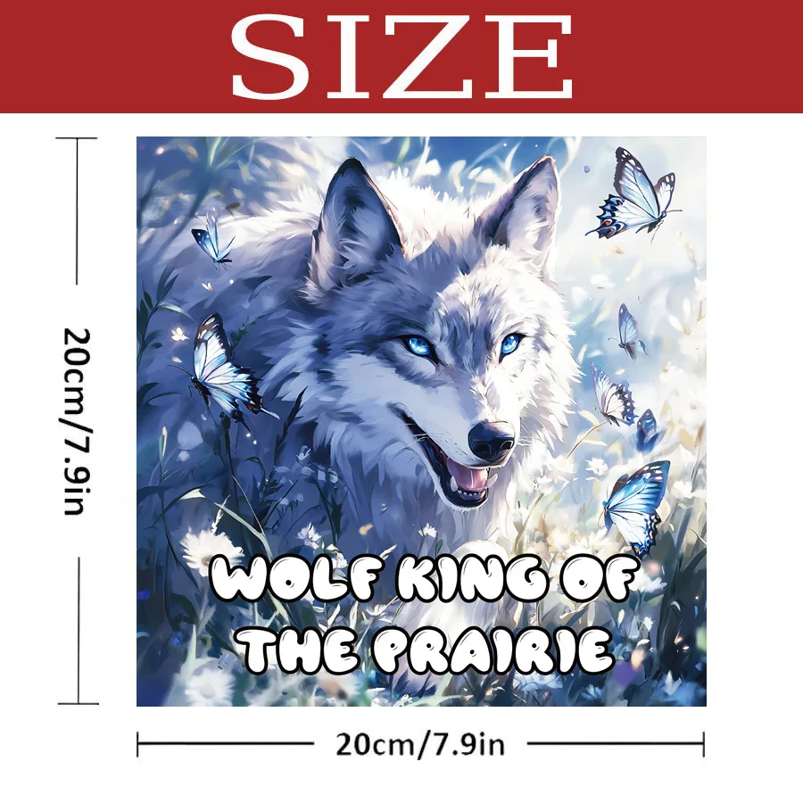 Bview Art Adult Wolf Coloring Book: Art Therapy for Stress Relief, 20 Detailed Pages Pack Designs