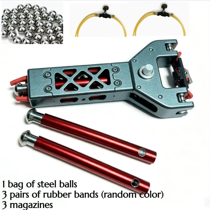 Automatic Rapid Fire Outdoor Slingshot Aluminum Alloy High-precision Portable EDC Hunting Equipment