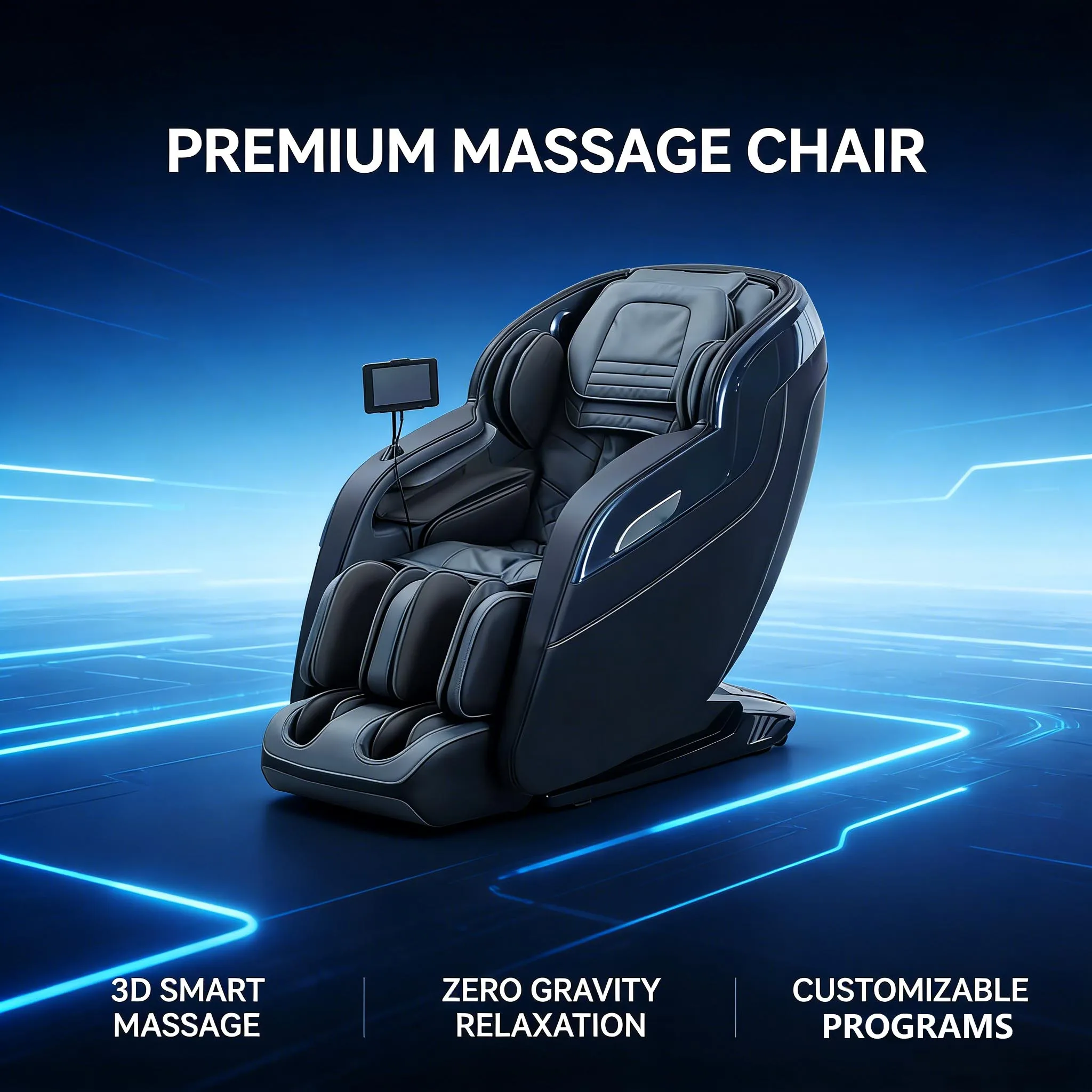 

Zero Gravity Kneading Heating Blue-Tooth Full Body Massage Chair LCD Remote Control Luxury Foot Spa Factory Price Massage Chair