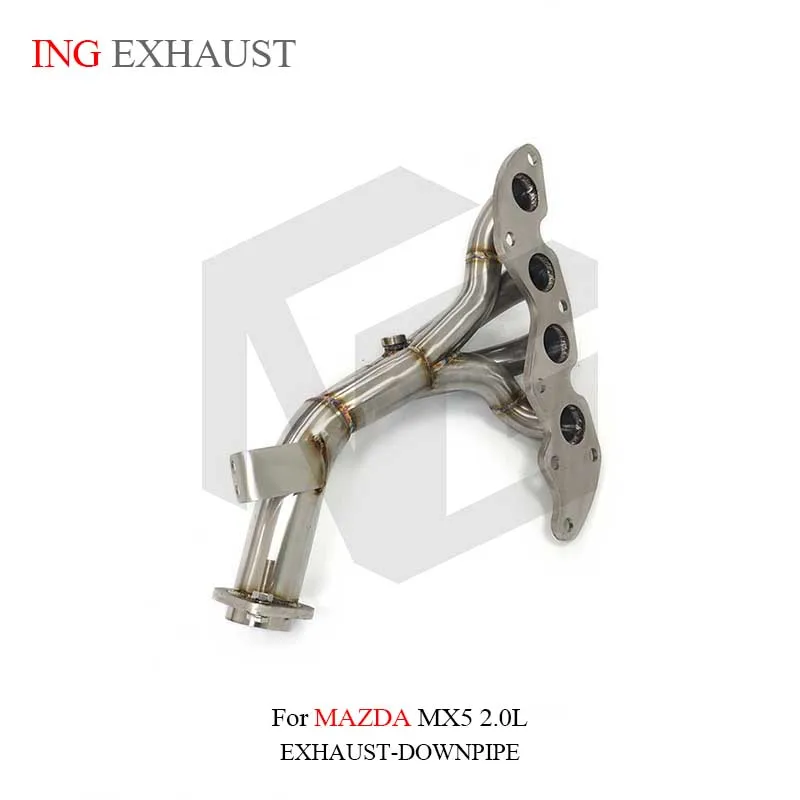 ING Manifold Header SS304 Branch Tube for Mazda MAZDA MX5 2.0L Release Power Converter Exhaust System