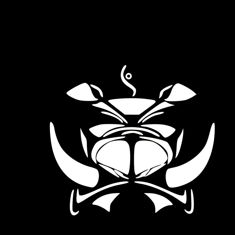 1PC 세련된 게 자동차 스티커, 자동차 외관을 위한 부족 테마 장식, 예술 애호가들이 차량을 개인화하는 데 적합