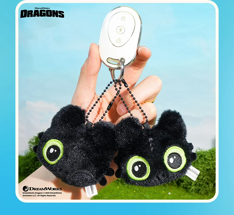 Authentischer Schlüsselanhänger „How To Train Your Dragon Toothless Boy“, neues Paar, Plüsch-Taschen-Anhänger, Schlüsselanhänger, Festival-Geschenk – Detail 11
