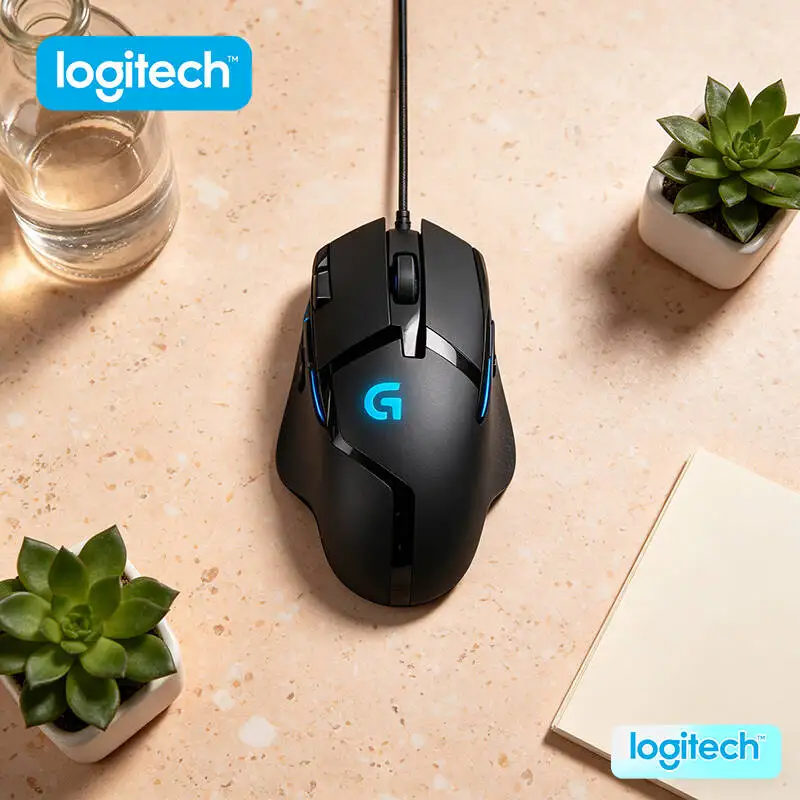 Logitech g402/g203/g102 Professional Logitech G402 Gaming Mouse Delta Zero Sensor 500+ IPS 8 Buttons Anti-Slip for Desktop Play
