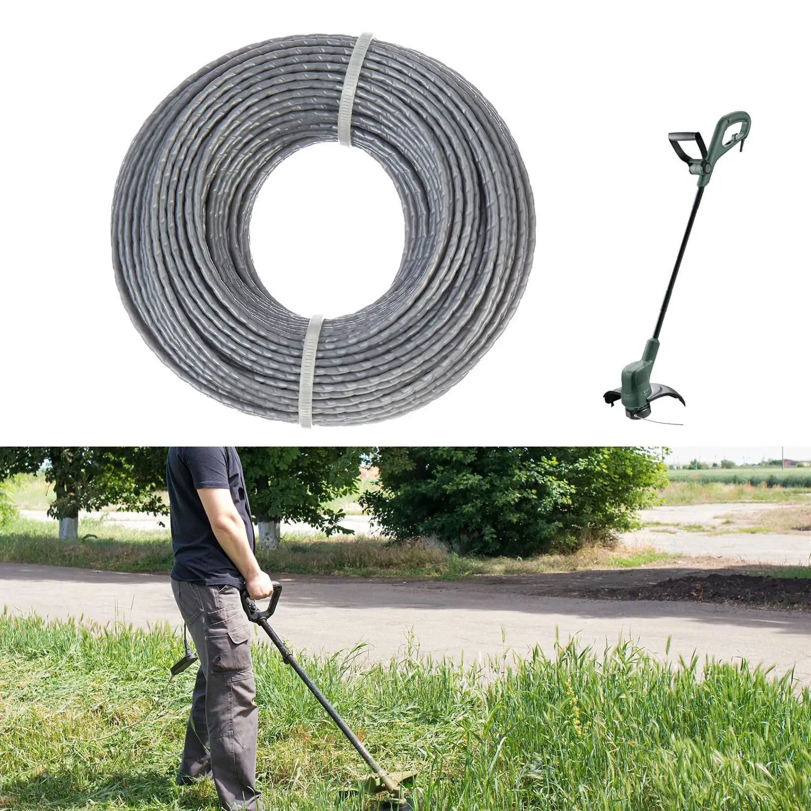 1 szt. Szpula linia przycinarki 24m 1.6 Mm do Bosch F016800462 ART 24 27 30 36 ogrodnicze akcesoria do strimerów EasyGrassCut