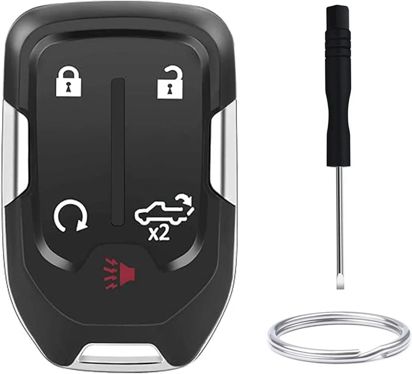 

5-Button Keyless Entry Remote Key Fob Shell Replacement for GMC Sierra 1500 2500HD 3500HD Acadia Chevy Silverado 2019-2020