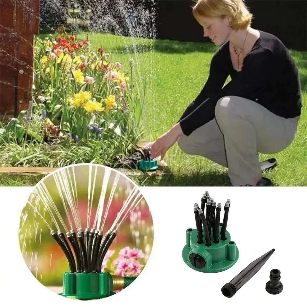 

360 Degree Automatic Garden Sprinkler Rotating Nozzle Water-saving Garden Sprinkler Large Area Multi Heads Garden Lawn Waterer