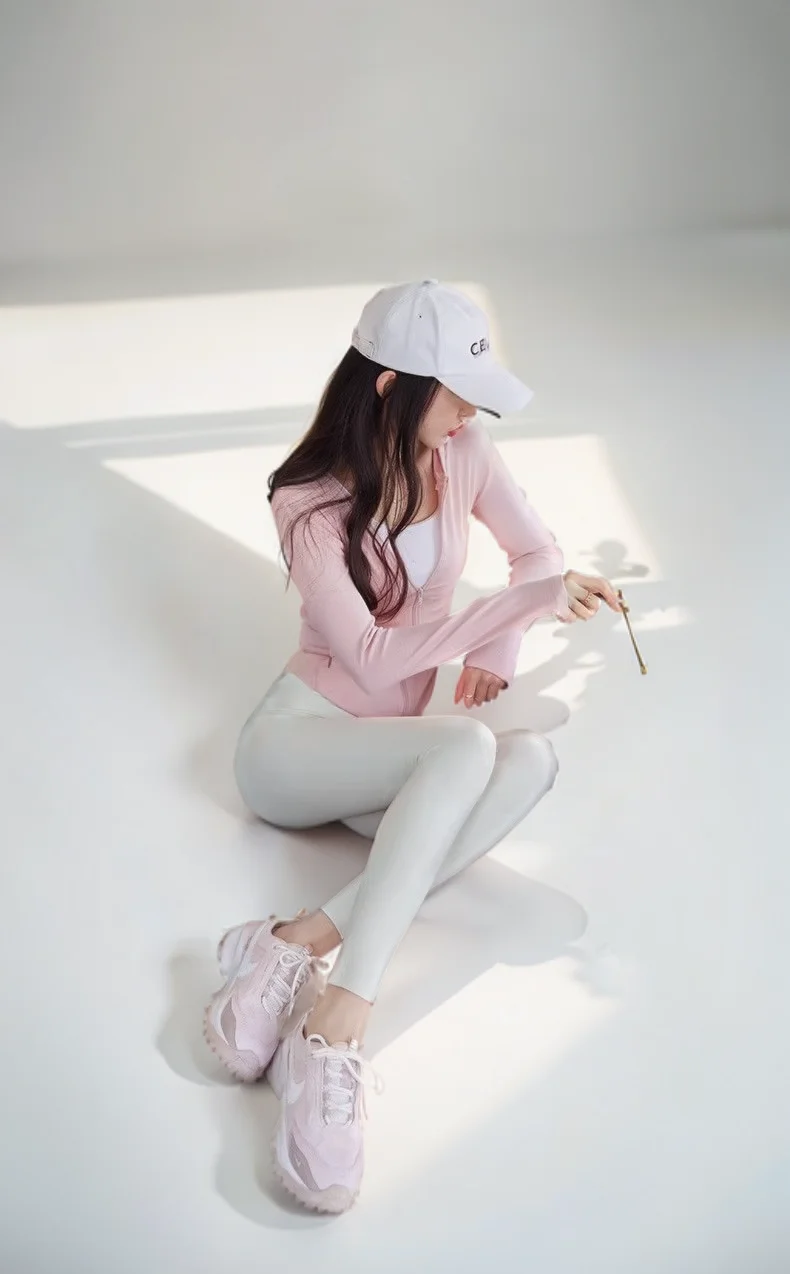 Leggings de sport pour femmes, Style banlieue, élégance neutre, rayures élastiques, coupe ample, drapé, style bohème, jogging Ol