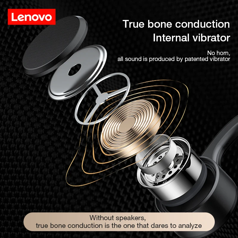 Lenovo X4 cuffie Bluetooth a conduzione ossea cuffie sportive cuffie Wireless impermeabili con microfono gancio per l\'orecchio TWS Bass Hifi Stereo