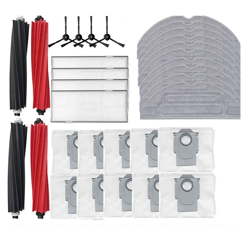 

For Roborock S8 / S8 Plus/S8 Pro Ultra Spare Parts Roller Main Side Brush Hepa Filter Mop Cloth Dust Bag