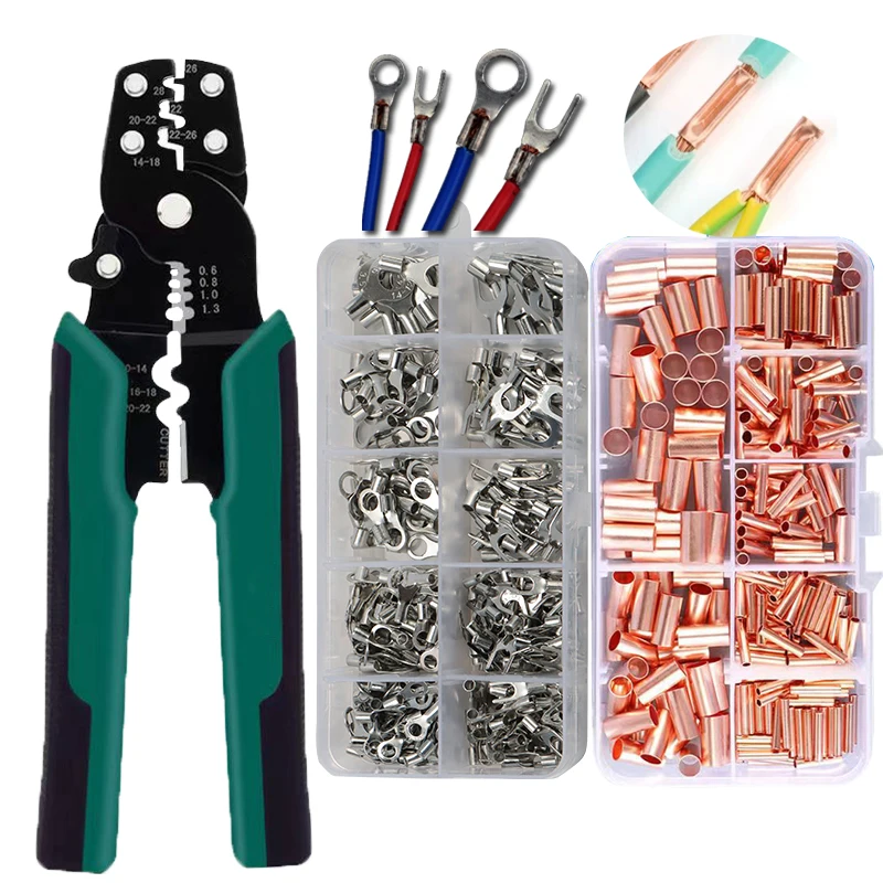 Multi-funktion Mini Elektrische Terminal Crimpen Zangen Mit Abisolieren Schneiden Hand Crimpen Werkzeug Mehrere Stecker Kits – Detail 1