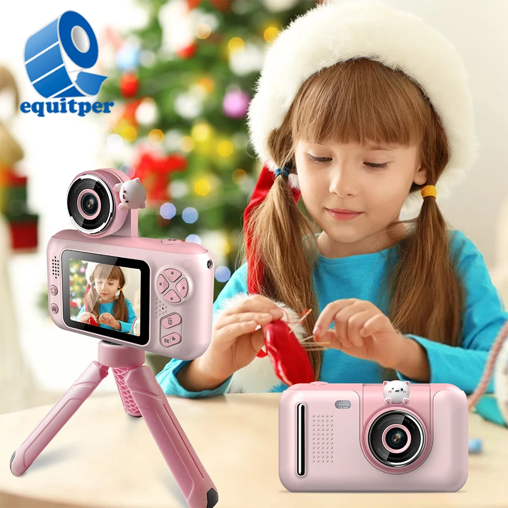 Children's Photo Printer Video Digital Camera 180 Degree Rotation Small SLR Photography HD Mini Children's Camera Gift